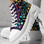 Damen-Sneaker mit Schnürung und seitlichem Reißverschluss