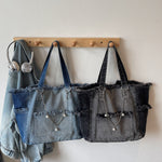 Versatile High-capacity Minimalist Ombre Denim Shoulder Bag