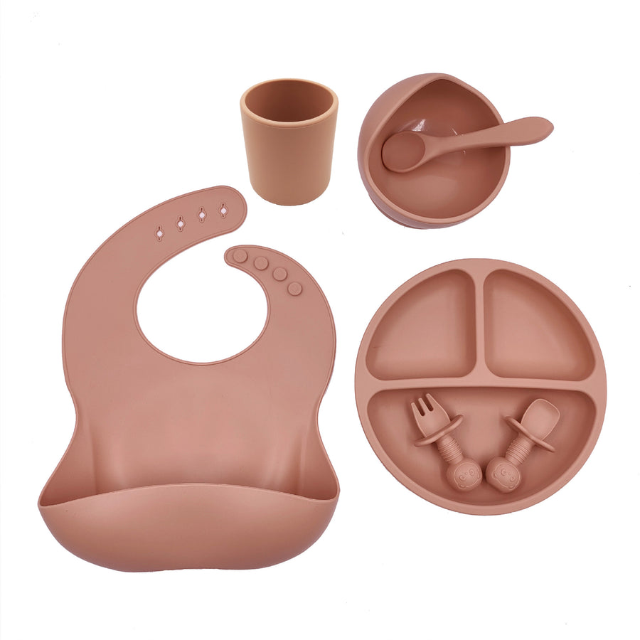 6-Piece Silicone Baby Feeding Set