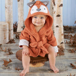 Baby Hooded Cotton Bathrobe, Cute Animal Design