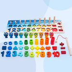 Rompecabezas 3D de números y letras para niños, juguete educativo geométrico digital de colores para bebés