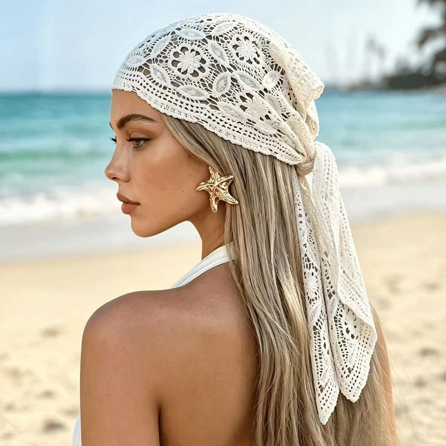 Hollow-out Cool And Breathable Outerwear An Elegant Shawl