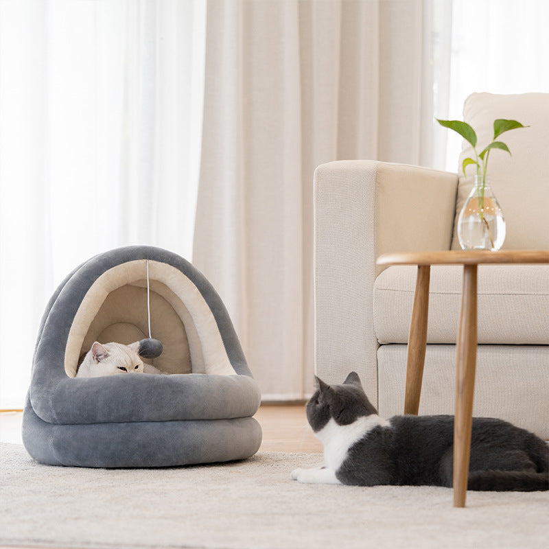 Soft Plush Pet Bed for Cats and Small Dogs