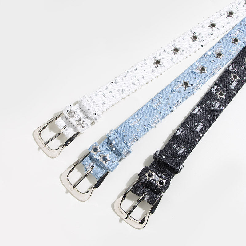 In-stock Suede Leopard Print Simple Style Women's Versatile Pin Buckle Clothing Belt, Best