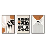 Morandi Abstraktes Leinwandbild, 3-teiliges Set