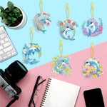 Kit de Porta-chaves Diamond Painting, Golfinho