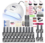 Lâmpada de Unhas de 80W e Conjunto de Verniz Gel, Kit Secador de Unhas UV LED