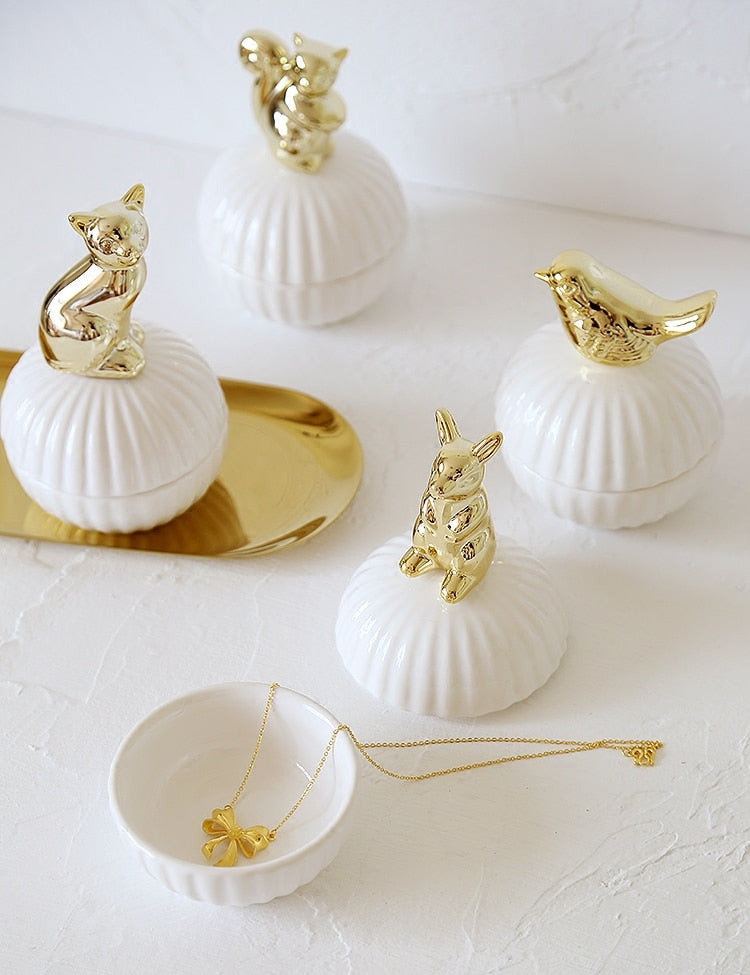 Animal Figurine Decorative Jar