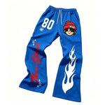 Streetwear Wide-Leg Draped Trousers