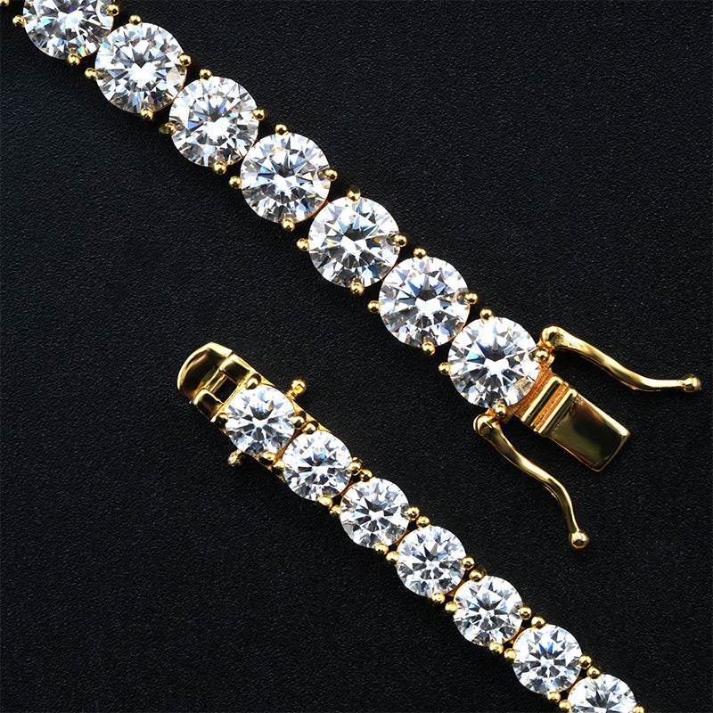5mm Moissanite Tennis Chain, 925 Silver