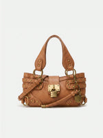 Bolso bandolera vintage con cierre de candado