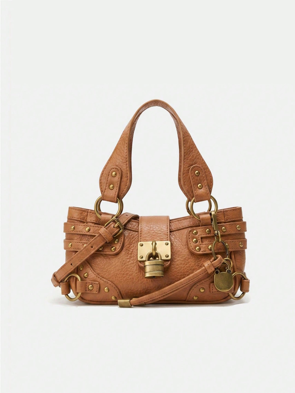 Bolso bandolera vintage con cierre de candado