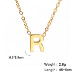 Personalisierte Buchstaben-Halskette mit Anhänger, 18K Gold