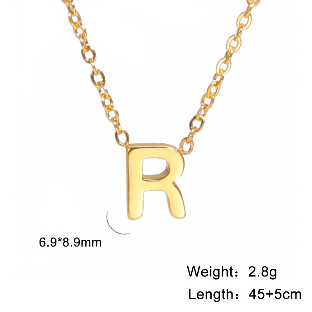 Personalisierte Buchstaben-Halskette mit Anhänger, 18K Gold