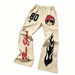 Streetwear Wide-Leg Draped Trousers