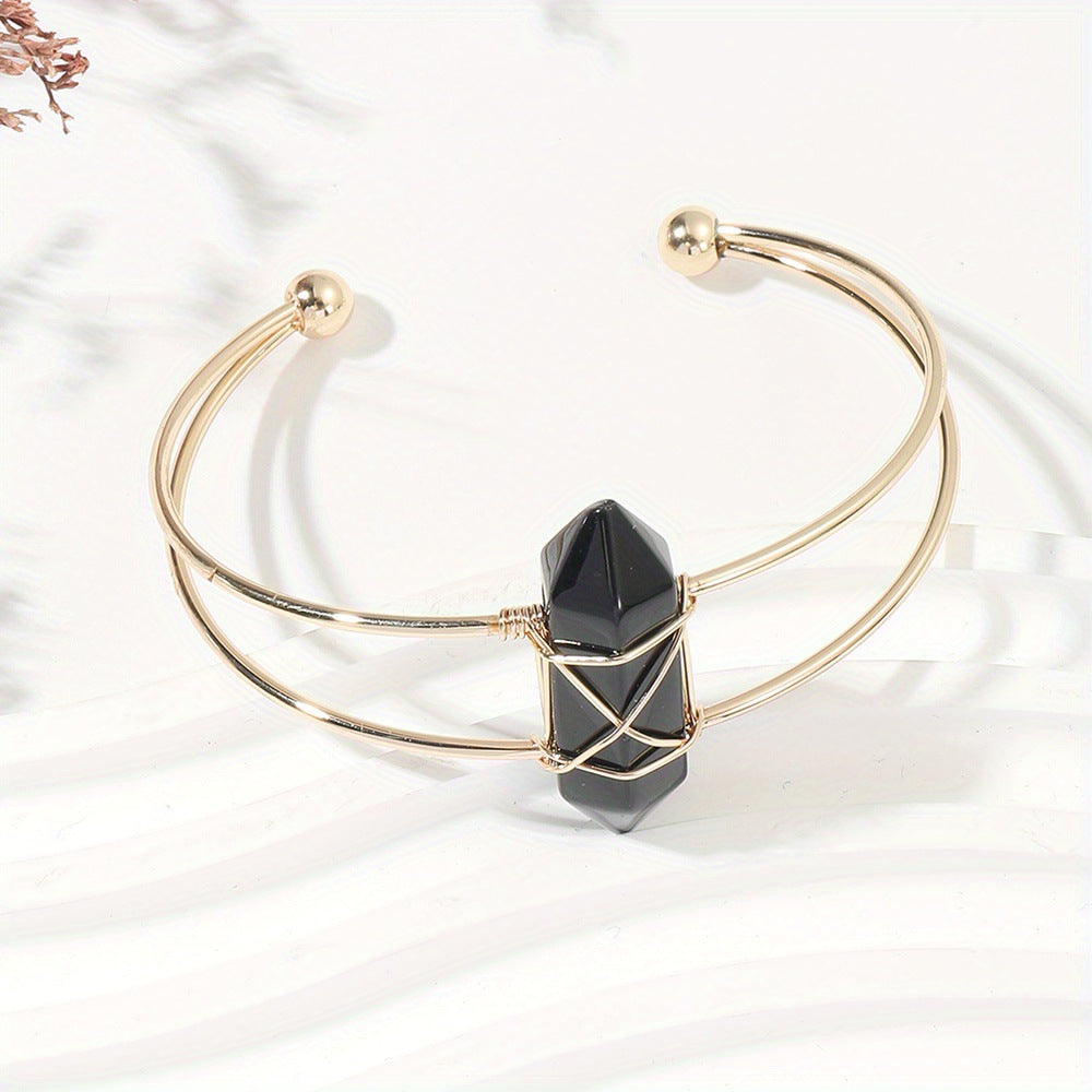 Natural Crystal Bracelet Hexagonal Column Bracelet