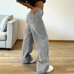 2026 Summer New Drapey Casual Straight Loose High-waisted Wide-leg Women's Jeans