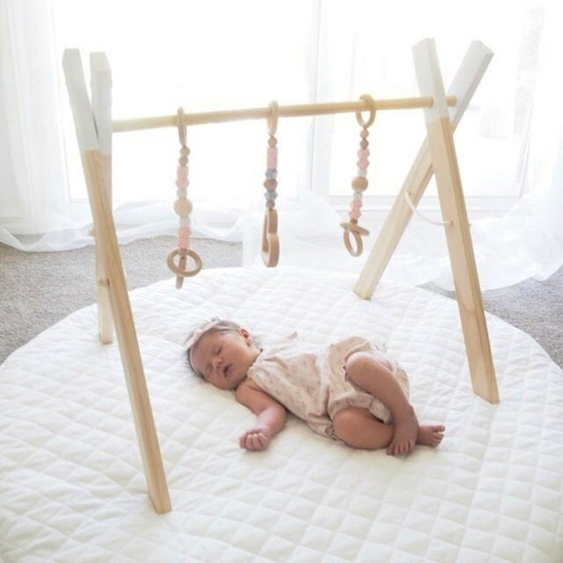 Gimnasio de madera para bebés, estructura de actividades para infantes