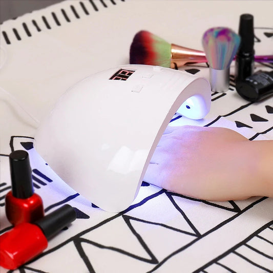 48W UV LED nail lamp dryer - professional gel polish curing light with timer