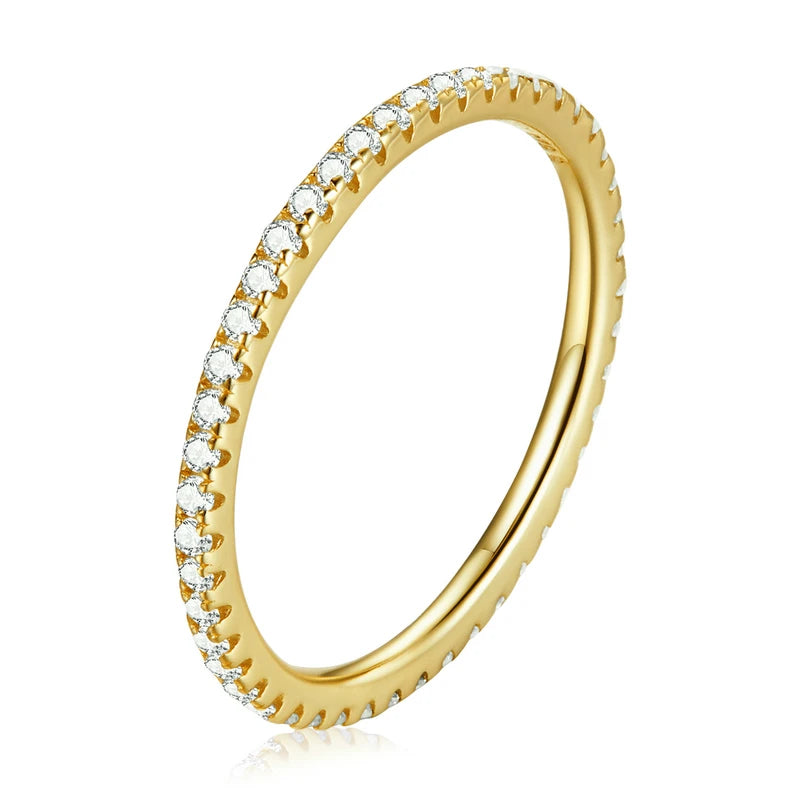 BAMOER 925 Sterling Silver Simulated Diamond Ring
