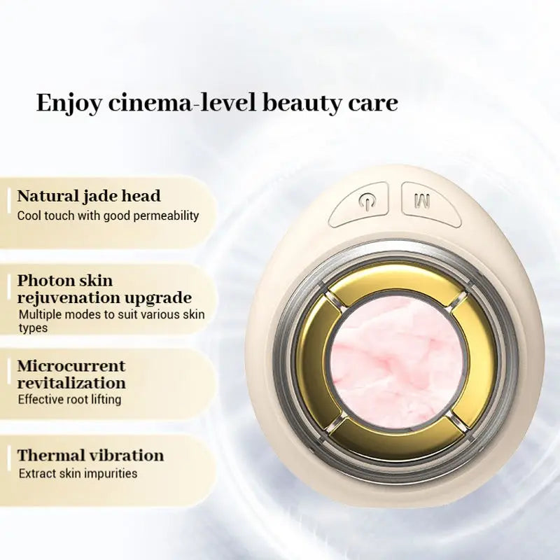 Heated Microcurrent Facial Massager — Face & Neck Lifting Device