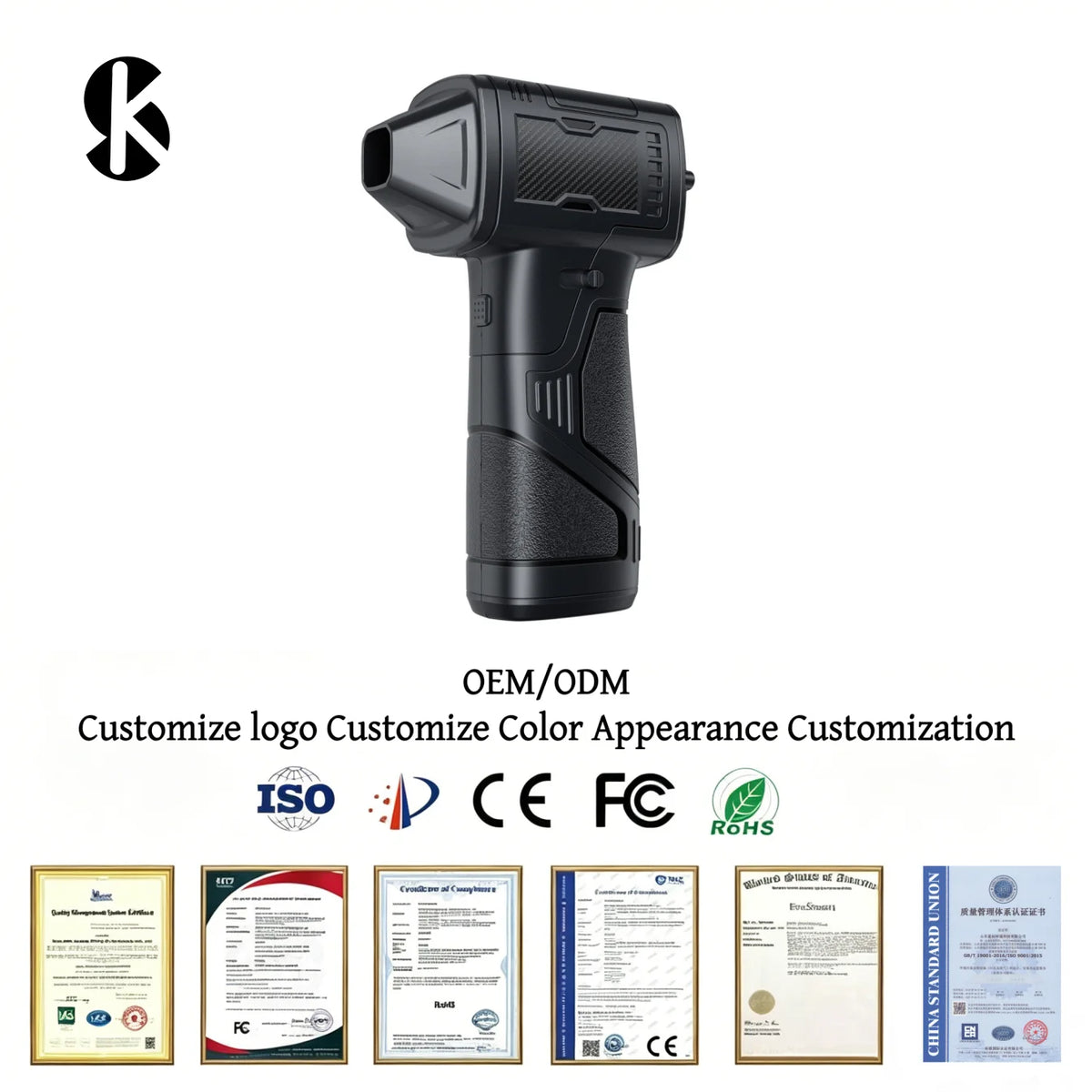 Rechargeable Handheld Turbo Fan — Cleaning Tool