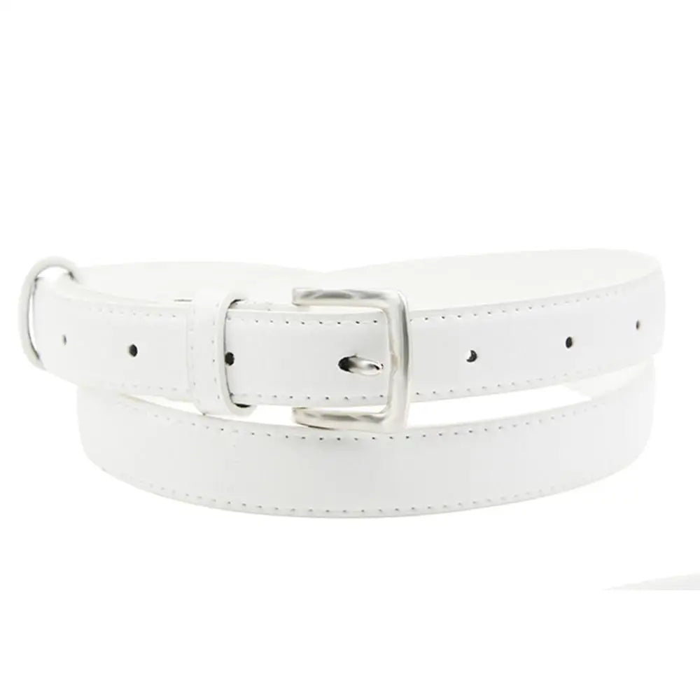 Skinny Faux Leather Belt
