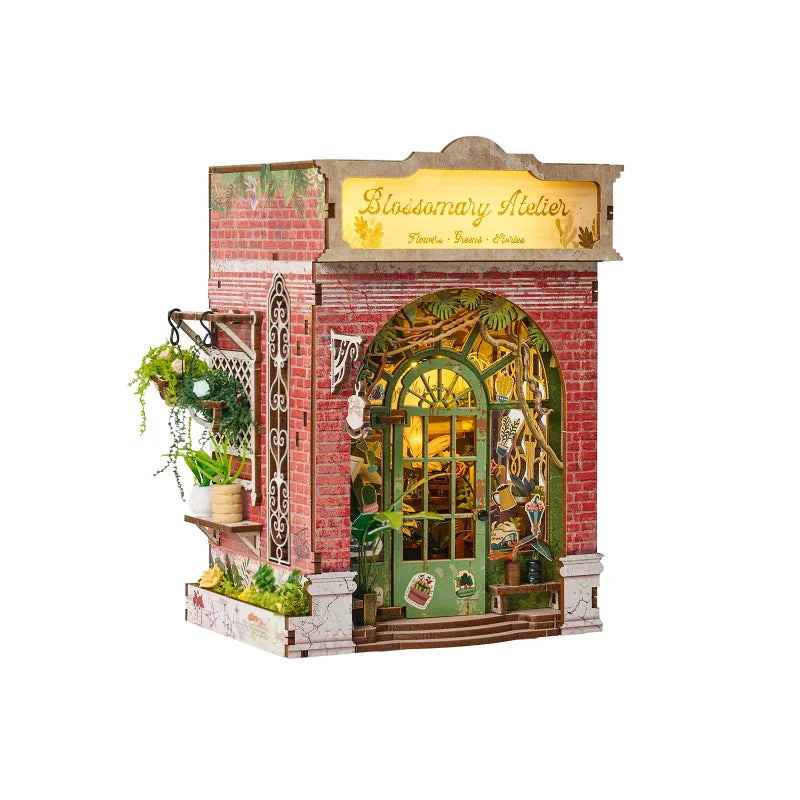 DIY Miniature Dollhouse Kit – 3D Wooden Puzzle Book Nook, US Warehouse