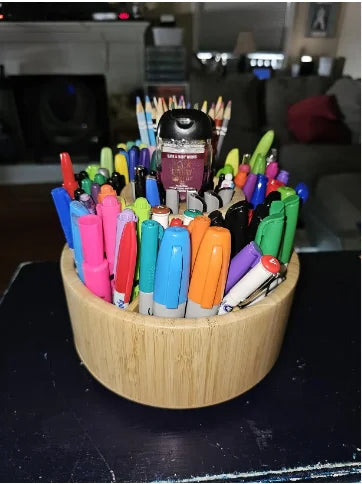 Bamboo 360 Rotating Makeup Organizer