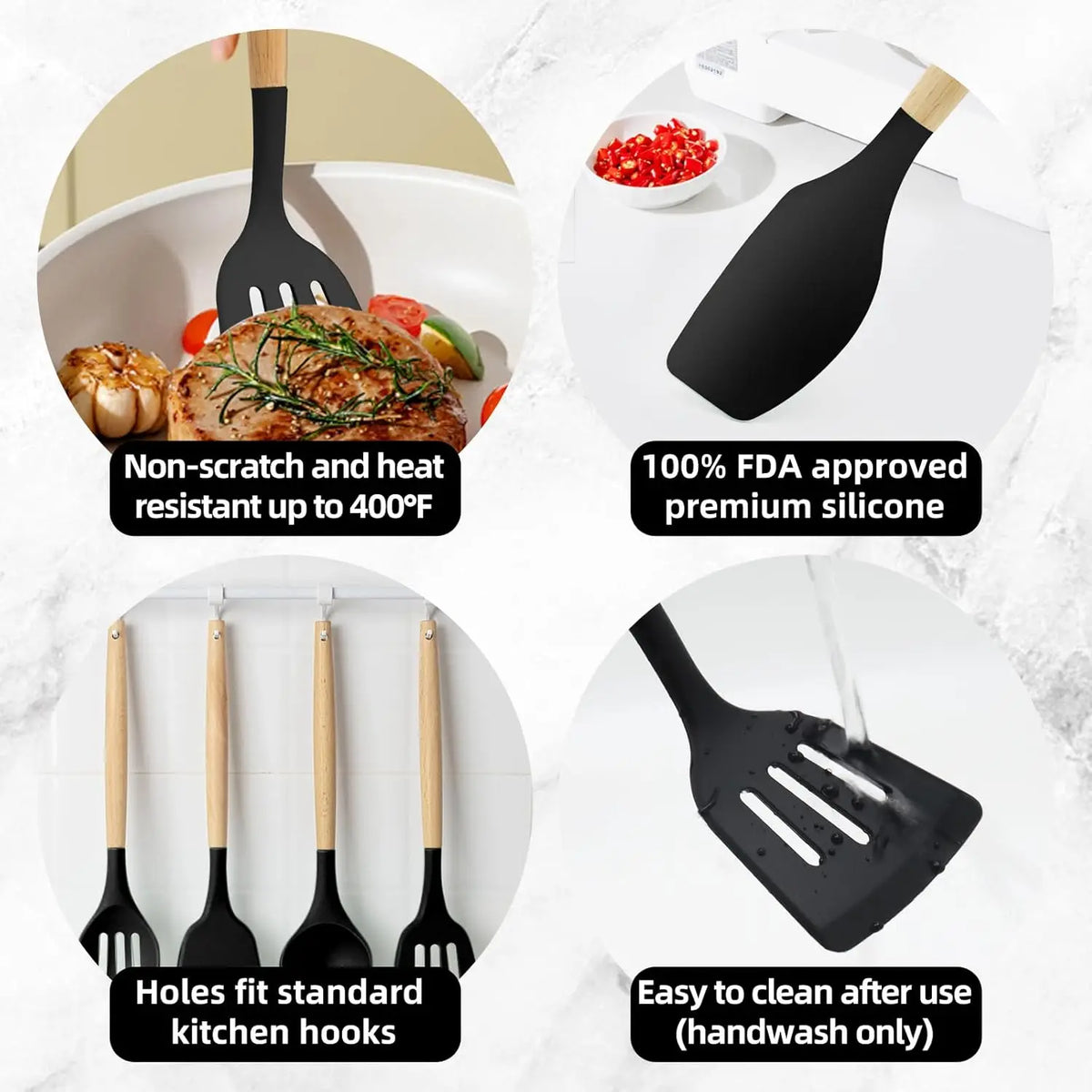 Silicone Kitchen Utensil Set