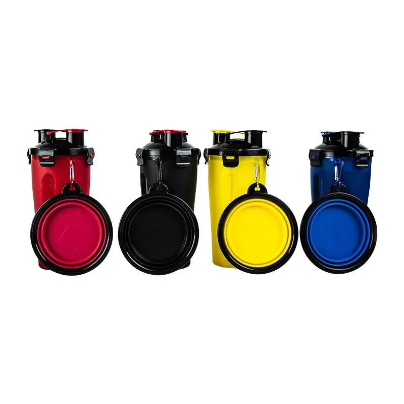 2-in-1 Silikon-Anti-Schling-Napf & Wasserflasche
