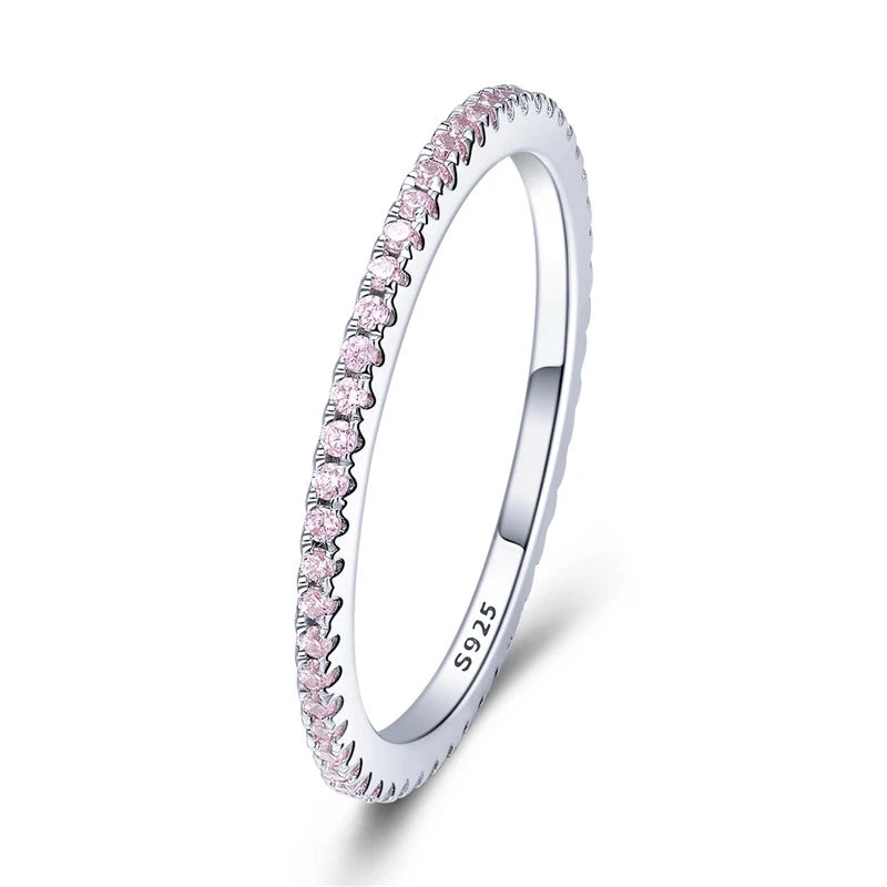BAMOER 925 Sterling Silver Simulated Diamond Ring