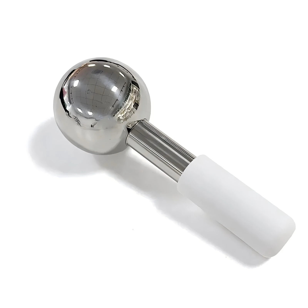 360° rotating stainless steel facial ice globes for cooling cryo massage of face, neck, and under-eyes