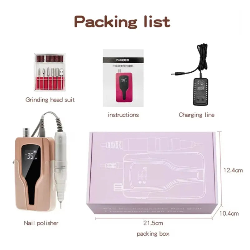 Rechargeable Electric Nail Drill Kit