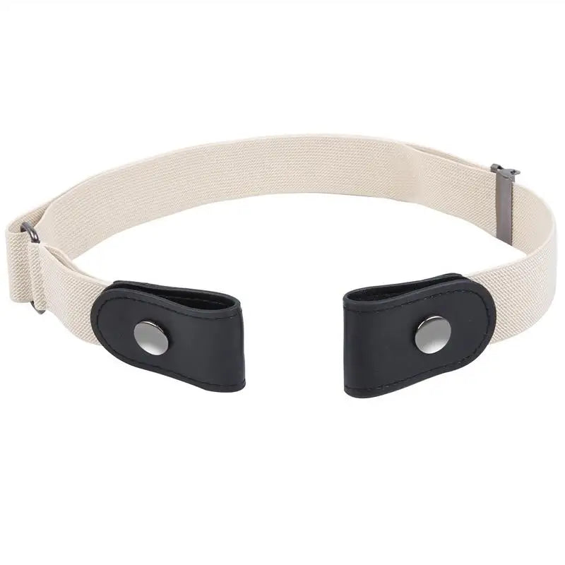 Buckle-Free Belt — Snap Closure, Adjustable, No Holes