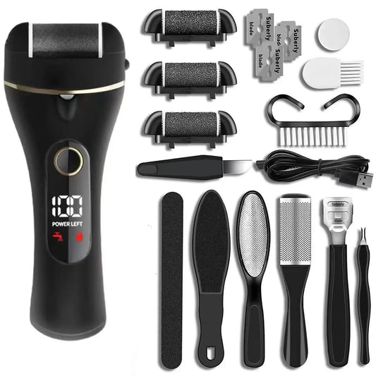 Rechargeable electric foot callus remover - USB pedicure grinder for smooth heels