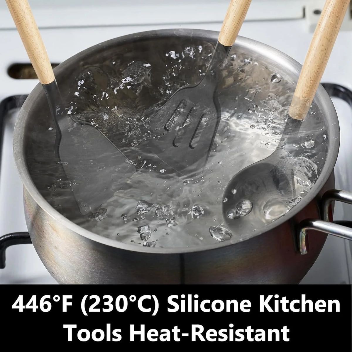 Wood-Handle 12-Piece Kitchen Utensil Set