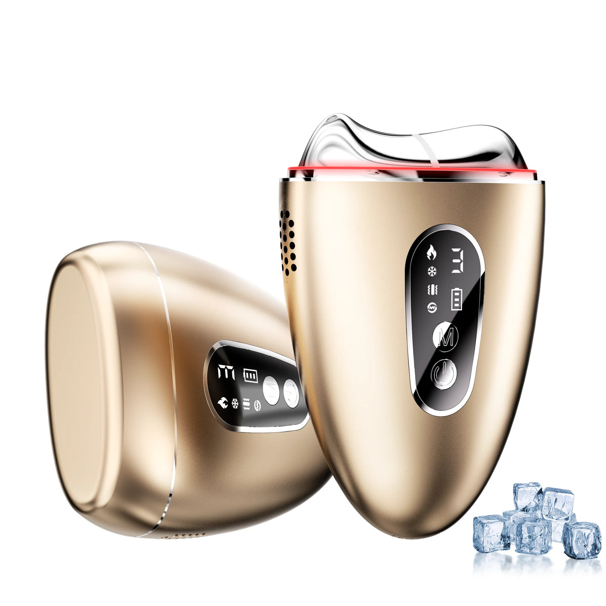 Handheld Gua Sha Hot Cold Compress Massager — Face & Neck Lifting Facial Tool