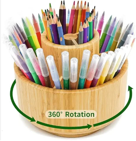 Bamboo 360 Rotating Makeup Organizer
