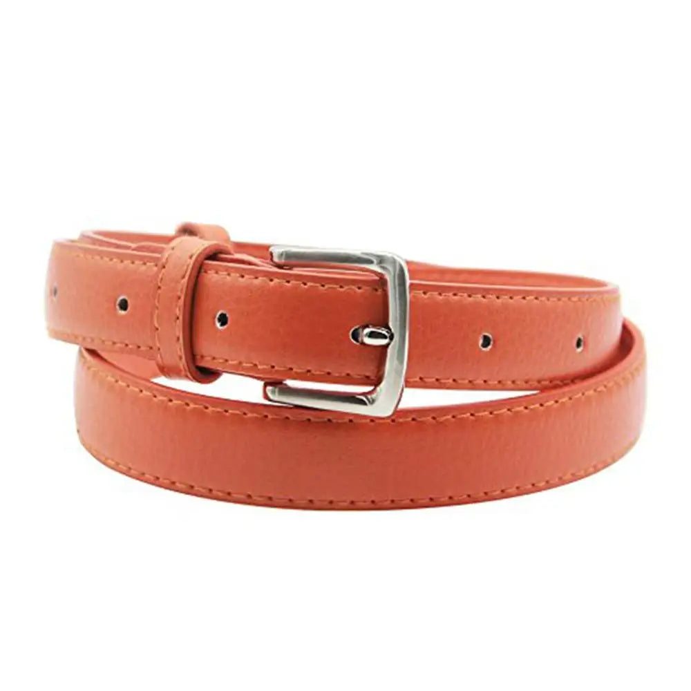 Skinny Faux Leather Belt
