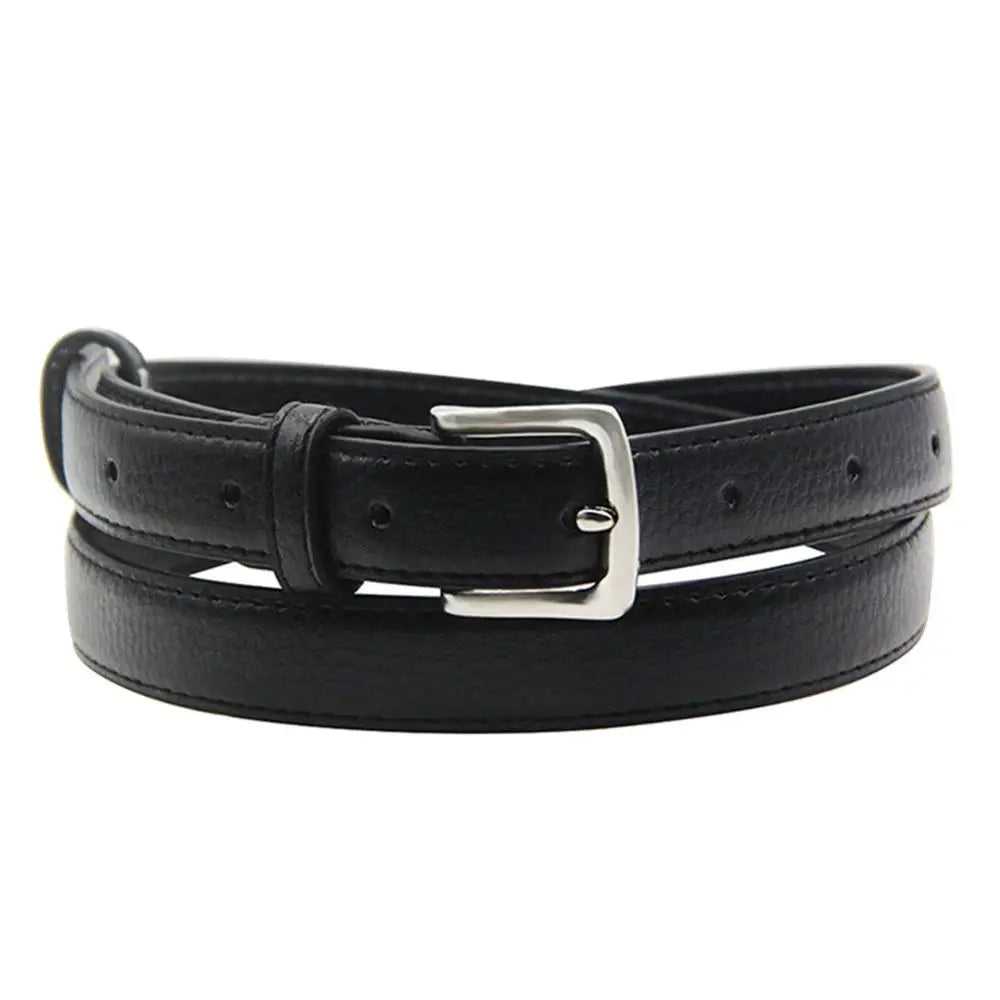 Skinny Faux Leather Belt