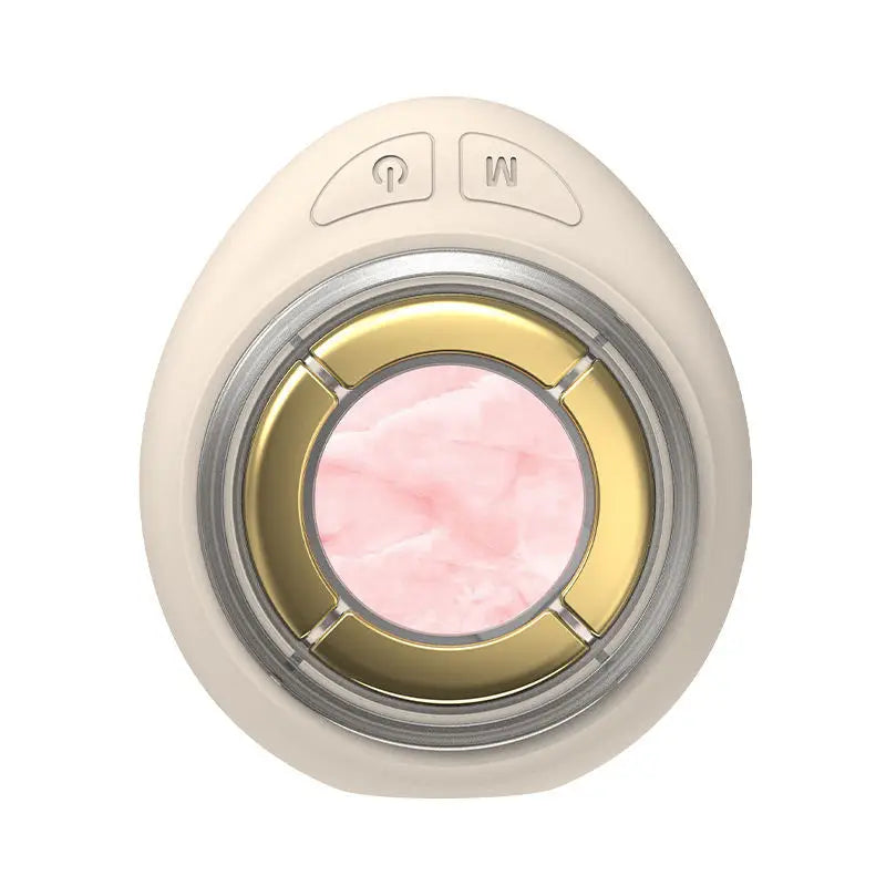 Heated microcurrent facial massager with galvanic vibration for face and neck lifting and skin tightening