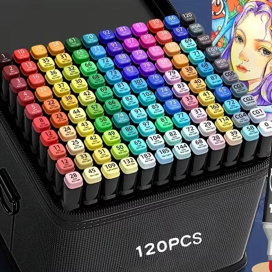 120-color dual-tip art marker set professional sketch markers