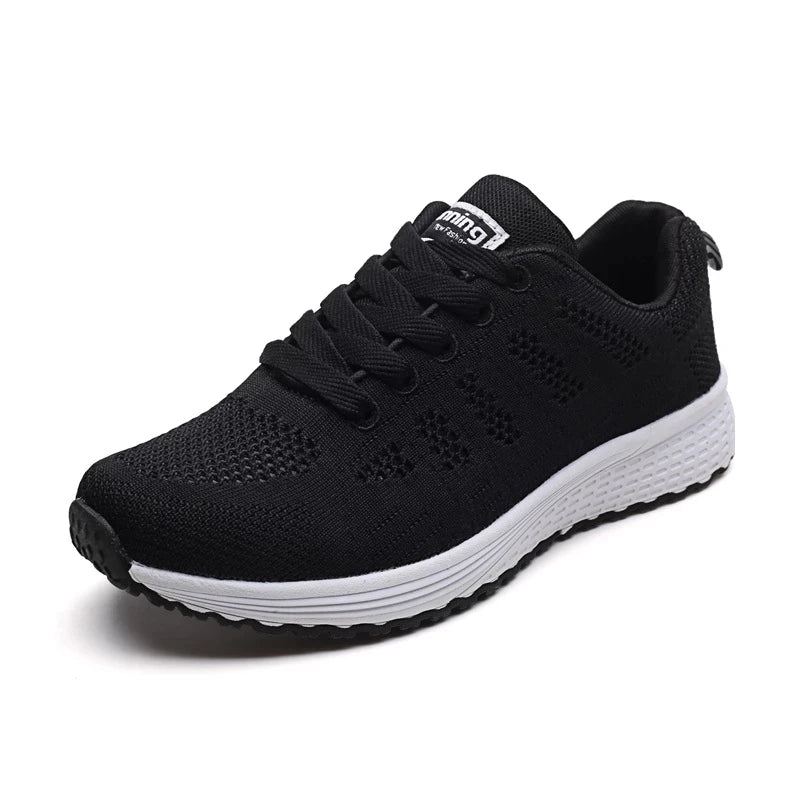 Damen-Walkingschuhe aus weißem Mesh