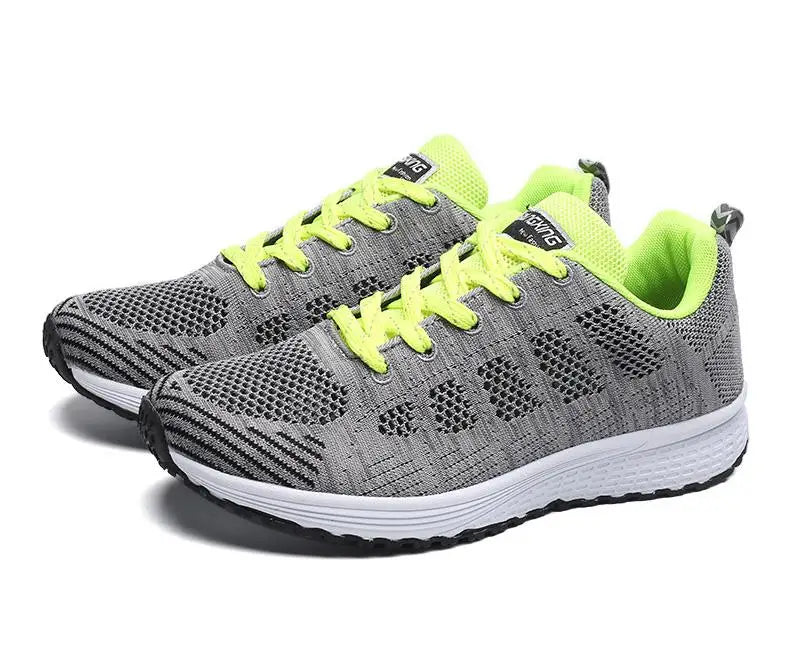 Damen-Walkingschuhe aus weißem Mesh