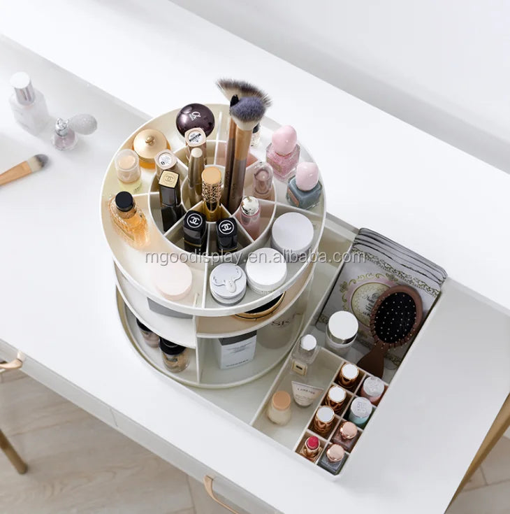 360-Degree Rotating Acrylic Makeup Organizer