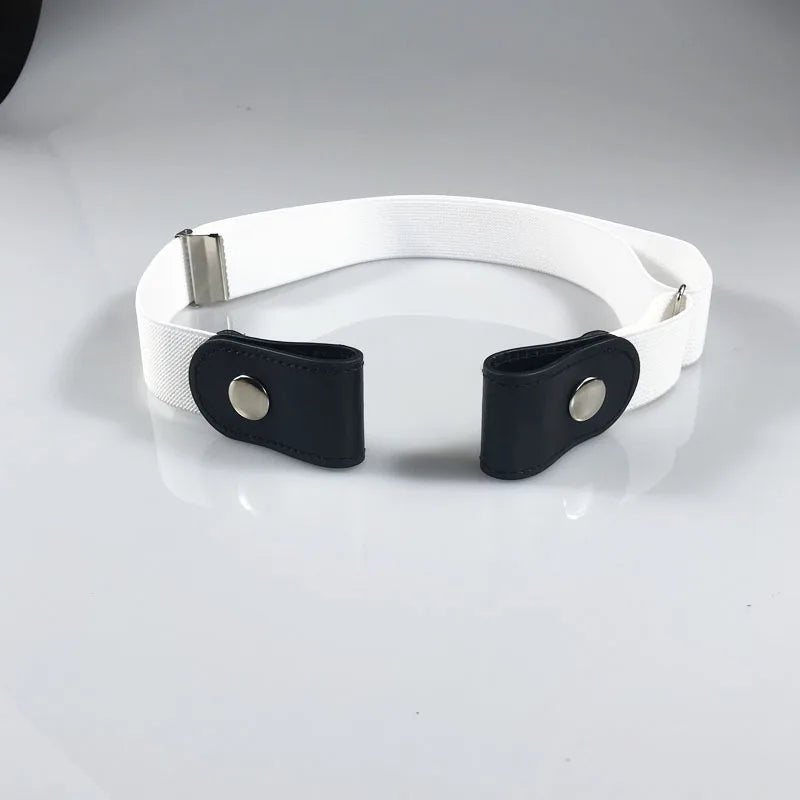 Buckle-Free Belt — Snap Closure, Adjustable, No Holes