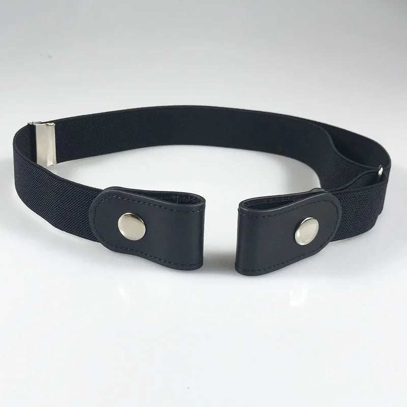 Buckle-Free Belt — Snap Closure, Adjustable, No Holes