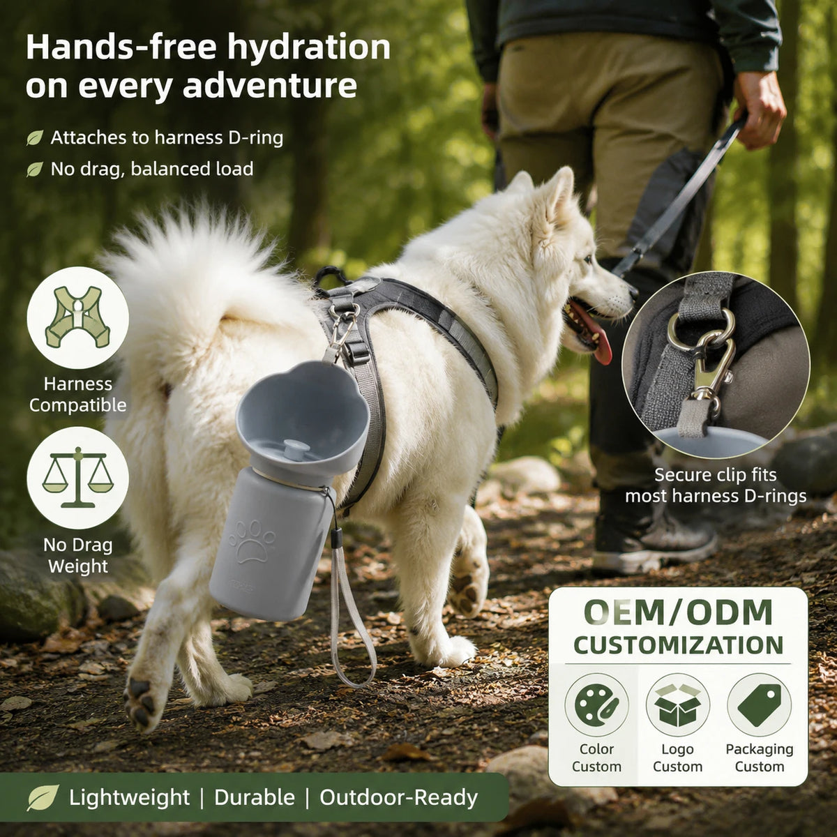 Collapsible silicone travel bowl for dogs and cats
