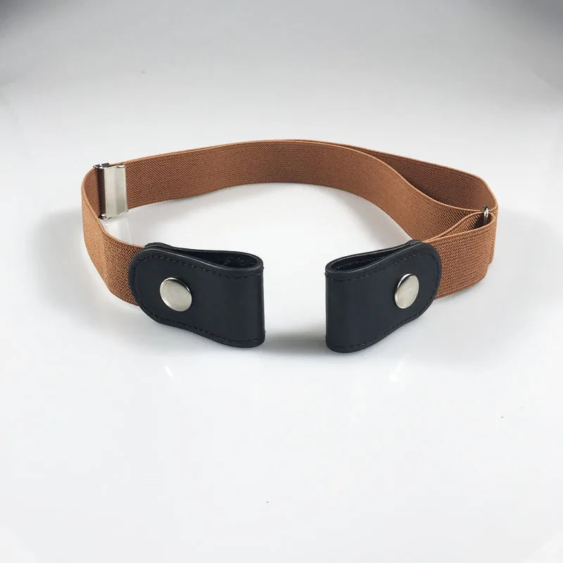 Buckle-Free Belt — Snap Closure, Adjustable, No Holes